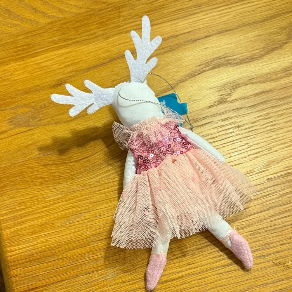 Target Pink and White Deer Ornament